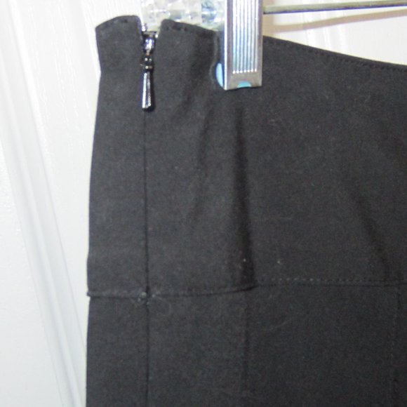 Reitmans A-line Skirt Faux Wrap in Black Midi Length Lined - Picture 14 of 16